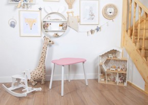 Детский стол Rolti Baby «Облачко»  (розовый/белый, массив березы/мдф) в Магнитогорске - magnitogorsk.mebel24.online | фото