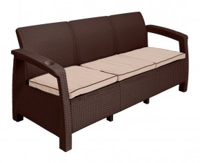 Диван Yalta Premium Sofa 3 Set (Ялта) шоколадный (+подушки под спину) в Магнитогорске - magnitogorsk.mebel24.online | фото 2