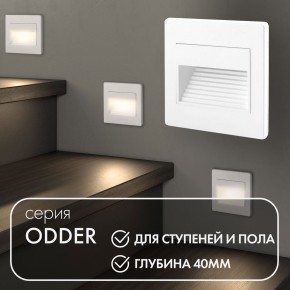 DK3050-WH Светильник встраиваемый в стену, IP 20, LED 3000, 1 Вт, белый, пластик в Магнитогорске - magnitogorsk.mebel24.online | фото 5