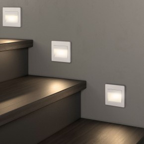 DK3050-WH Светильник встраиваемый в стену, IP 20, LED 3000, 1 Вт, белый, пластик в Магнитогорске - magnitogorsk.mebel24.online | фото 6
