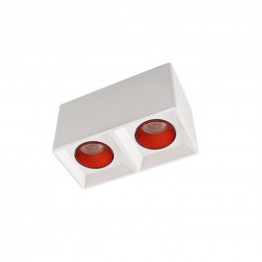 DK3085-WH+RD Светильник накладной IP 20, 10 Вт, GU5.3, LED, белый/красный, пластик в Магнитогорске - magnitogorsk.mebel24.online | фото 1