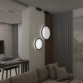 DK6604-BK Подвесной вертикальный светильник Veil со светодиодом H1500 d450 220V 36W 3000-6000K IP20 черный алюминий в Магнитогорске - magnitogorsk.mebel24.online | фото 9