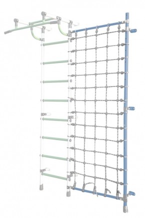 Дополнительная стойка к пристенному ДСК Pastel с сеткой для лазания, цв. голубой в Магнитогорске - magnitogorsk.mebel24.online | фото