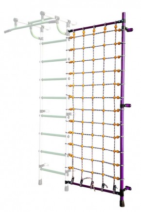 Дополнительная стойка к пристенному ДСК с сеткой для лазания, цв. фиолетовый в Магнитогорске - magnitogorsk.mebel24.online | фото