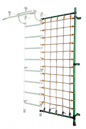 Дополнительная стойка к пристенному ДСК с сеткой для лазания, цв. зеленый в Магнитогорске - magnitogorsk.mebel24.online | фото