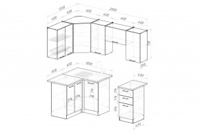 ДЮНА Кухонный гарнитур Оптима 5 (1200*2000 мм) в Магнитогорске - magnitogorsk.mebel24.online | фото 2