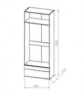 ГЕОМЕТРИЯ ГМТ.04 шкаф в Магнитогорске - magnitogorsk.mebel24.online | фото 2