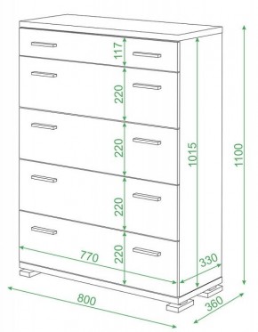 Комод Домино Лайт КМ-2 в Магнитогорске - magnitogorsk.mebel24.online | фото 2