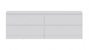 Комод Варма 4Д низкий с четырьмя выдвижными ящиками, цвет белый в Магнитогорске - magnitogorsk.mebel24.online | фото 2