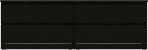 Комод Варма 4Д низкий с четырьмя выдвижными ящиками, цвет ясень черный в Магнитогорске - magnitogorsk.mebel24.online | фото 2