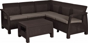 Комплект мебели угловой Корфу Релакс Сет (CORFU II RELAX SET) коричневый в Магнитогорске - magnitogorsk.mebel24.online | фото 2
