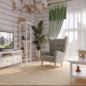 Кресло для отдыха Саари светло-серое, ткань рогожка в Магнитогорске - magnitogorsk.mebel24.online | фото 4