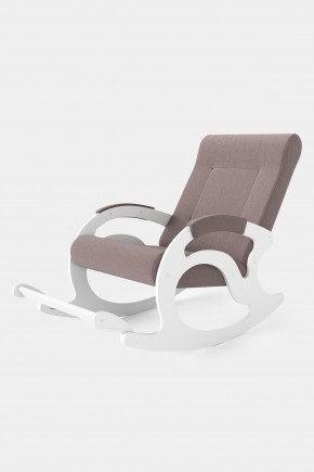 Кресло-качалка Тироль 12-Т-КМ (ткань/белые) КОФЕ С МОЛОКОМ в Магнитогорске - magnitogorsk.mebel24.online | фото 2