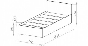 НИЦЦА-13 Кровать 900 с настилом ЛДСП (НЦ.13) в Магнитогорске - magnitogorsk.mebel24.online | фото 3