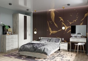 Кровать Гармония КР-602 1400 Дуб крафт серый/Дуб крафт белый в Магнитогорске - magnitogorsk.mebel24.online | фото 2