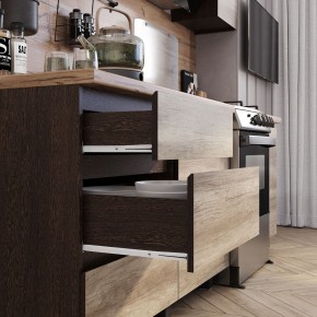 Кухня Энигма 1.6 м (венге/дуб каньон) в Магнитогорске - magnitogorsk.mebel24.online | фото 2