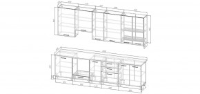 Кухонный гарнитур Антик 3000 h950 (Стол. 38мм) в Магнитогорске - magnitogorsk.mebel24.online | фото 2
