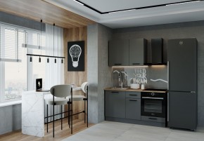 Кухонный гарнитур Антрацит 1600 (Стол. 38мм) в Магнитогорске - magnitogorsk.mebel24.online | фото