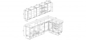 Кухонный гарнитур Меренга 2600*1600 (Стол. 26мм) в Магнитогорске - magnitogorsk.mebel24.online | фото 2