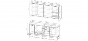Кухонный гарнитур Санторини 2200 h 950 (Стол. 38мм) в Магнитогорске - magnitogorsk.mebel24.online | фото 2