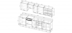 Кухонный гарнитур Санторини 3000 (Стол. 38мм) в Магнитогорске - magnitogorsk.mebel24.online | фото 2