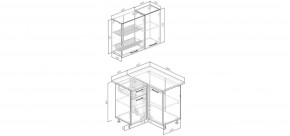 Кухонный гарнитур Старое Дерево 1000*1000 (Стол. 26мм) в Магнитогорске - magnitogorsk.mebel24.online | фото 2