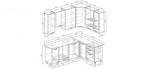 Кухонный гарнитур Старое Дерево 2200*1600 h950 (Стол. 26мм) в Магнитогорске - magnitogorsk.mebel24.online | фото 2