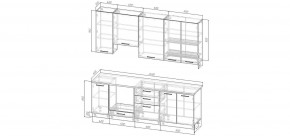 Кухонный гарнитур Умбра 2400 h950 (Стол. 38мм) в Магнитогорске - magnitogorsk.mebel24.online | фото 2