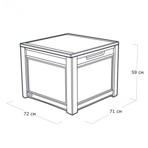Квадратный сундук Cube Rattan 208 л в Магнитогорске - magnitogorsk.mebel24.online | фото 5
