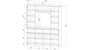 ЛЕНОРА Спальный гарнитур (модульный) графит в Магнитогорске - magnitogorsk.mebel24.online | фото 9