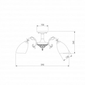 Люстра на штанге Eurosvet Ariele 22010/5 античная бронза в Магнитогорске - magnitogorsk.mebel24.online | фото 3