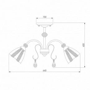 Люстра на штанге Eurosvet Floranse 30155/5 античная бронза в Магнитогорске - magnitogorsk.mebel24.online | фото 3
