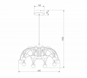 Люстра на штанге Eurosvet Ragno 90030/10 LED золото в Магнитогорске - magnitogorsk.mebel24.online | фото 5