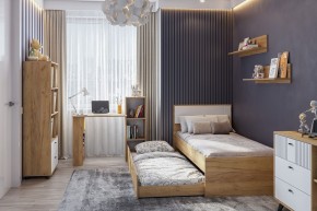 МИЛАН Детская (Дуб Золотой/Белый матовый) в Магнитогорске - magnitogorsk.mebel24.online | фото 47