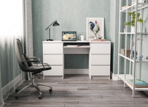 МОРИ МС-2 Стол 6 ящиков (белый) в Магнитогорске - magnitogorsk.mebel24.online | фото