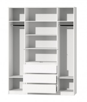 МС "Хилтон" Шкаф №1 1600 (Белый текстурный) в Магнитогорске - magnitogorsk.mebel24.online | фото 3