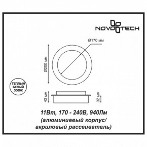 Накладной светильник Novotech Smena 357857 в Магнитогорске - magnitogorsk.mebel24.online | фото 4