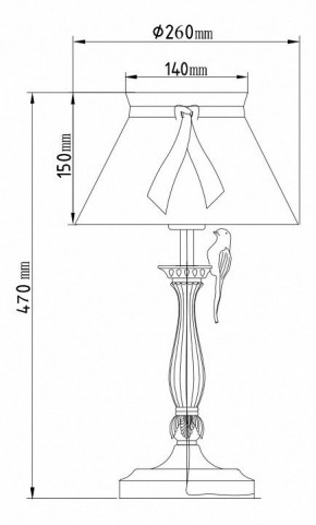 Настольная лампа декоративная Maytoni Bird ARM013-11-W в Магнитогорске - magnitogorsk.mebel24.online | фото 5