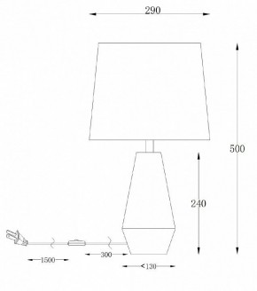 Настольная лампа декоративная Maytoni Calvin Table Z181-TL-01-B в Магнитогорске - magnitogorsk.mebel24.online | фото 2