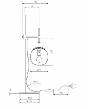 Настольная лампа декоративная Maytoni Erich MOD221-TL-01-G в Магнитогорске - magnitogorsk.mebel24.online | фото 3
