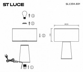 Настольная лампа декоративная ST-Luce Jackie SL1354.604.01 в Магнитогорске - magnitogorsk.mebel24.online | фото 5