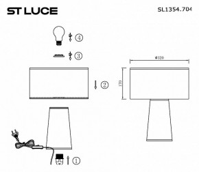 Настольная лампа декоративная ST-Luce Jackie SL1354.704.01 в Магнитогорске - magnitogorsk.mebel24.online | фото 5