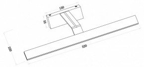 Подсветка для зеркала Maytoni Decart MIR010WL-L12B4K в Магнитогорске - magnitogorsk.mebel24.online | фото 3