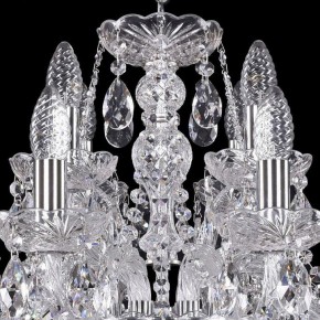 Подвесная люстра Bohemia Ivele Crystal 1411 1411/8+4/195/Ni в Магнитогорске - magnitogorsk.mebel24.online | фото 4