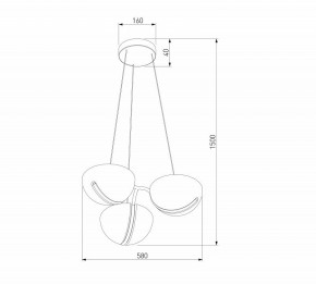 Подвесная люстра Eurosvet Emisfero 50083/3 LED золото в Магнитогорске - magnitogorsk.mebel24.online | фото 6