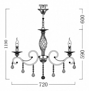 Подвесная люстра Maytoni Grace ARM247-08-G в Магнитогорске - magnitogorsk.mebel24.online | фото 4