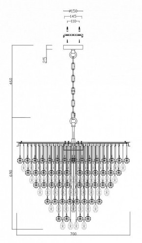 Подвесная люстра Maytoni Linn MOD091PL-09CH в Магнитогорске - magnitogorsk.mebel24.online | фото 3