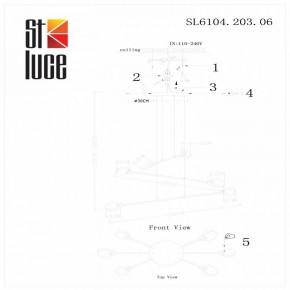 Подвесная люстра ST-Luce Montecelio SL6104.203.06 в Магнитогорске - magnitogorsk.mebel24.online | фото 4