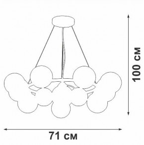 Подвесная люстра Vitaluce V48410 V48410-8/12S в Магнитогорске - magnitogorsk.mebel24.online | фото 3