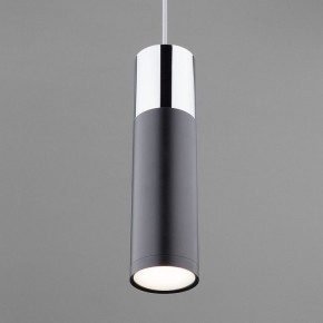 Подвесной светильник Eurosvet Double Topper 50135/1 LED хром/черный в Магнитогорске - magnitogorsk.mebel24.online | фото 2